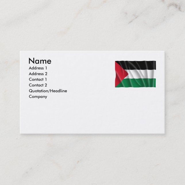 TARJETA DE VISITA PALESTINA (Anverso)