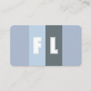 Tarjeta De Visita Paleta de colores de tonos grises azules caligrafí