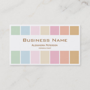 Tarjeta De Visita paleta de colores pastel moderno y elegante