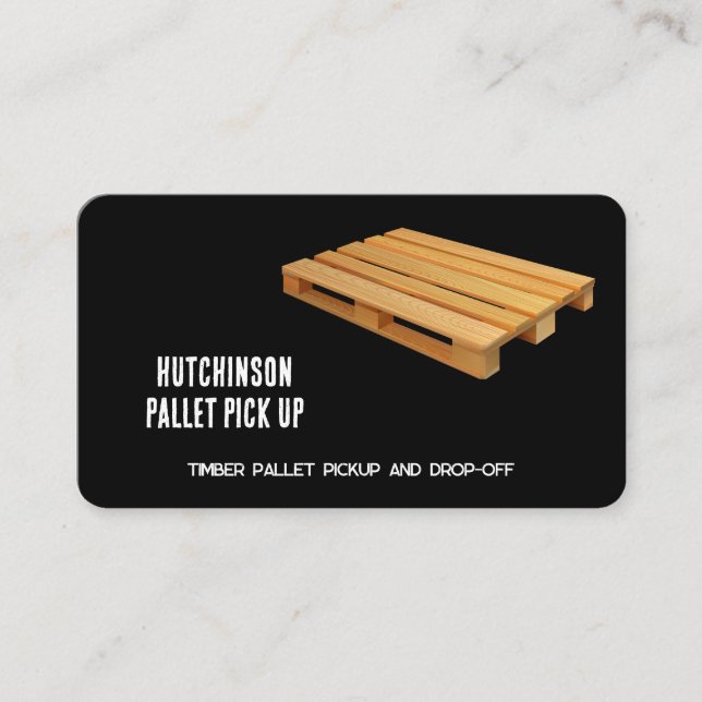 Tarjeta De Visita Paleta de madera negra (Anverso)