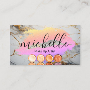 Tarjeta De Visita Paleta de Maquillador Contemporáneo