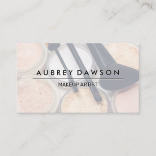 Tarjeta De Visita Paleta de Maquillaje Brochas de Maquillaje