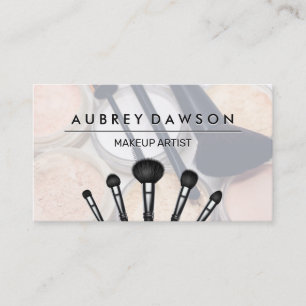 Tarjeta De Visita Paleta de Maquillaje    Brochas de Maquillaje   Be
