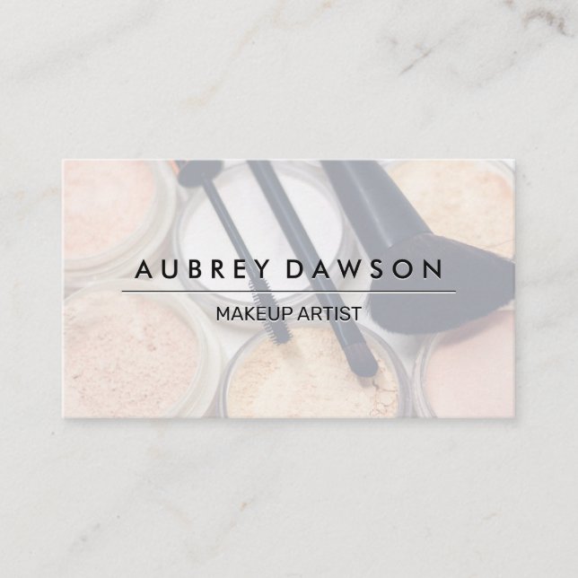 Tarjeta De Visita Paleta de maquillaje | Cepillos de maquillaje (Anverso)