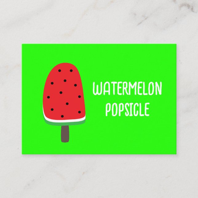 Tarjeta De Visita Paleta de sandía (Anverso)