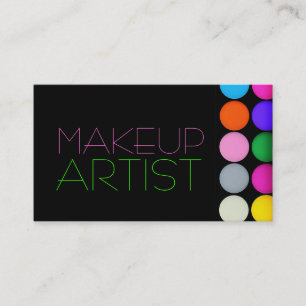 Tarjeta De Visita Paleta de Sombras de Ojos Coloridas Cosméticos de 