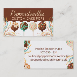 Tarjeta De Visita Paletas de pastel horneando confitería de panaderí