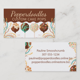 Tarjeta De Visita Paletas de pastel horneando confitería de panaderí