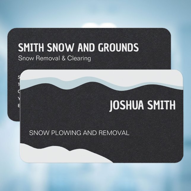 Tarjeta De Visita Palidez y eliminación de la nieve (Snow Removal Business Cards)