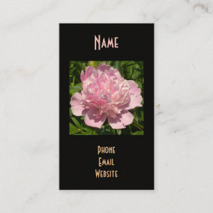 Tarjeta De Visita Palidezca - el Peony rosado