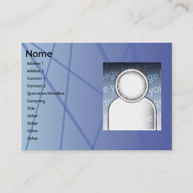 Tarjeta De Visita Palillos azules - rechonchos (Anverso)