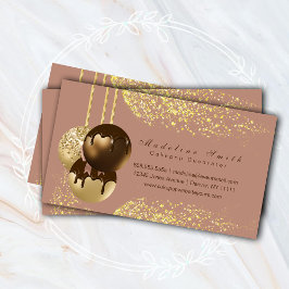 Tarjeta De Visita Palitos de pastel de chocolate brillo decorador de