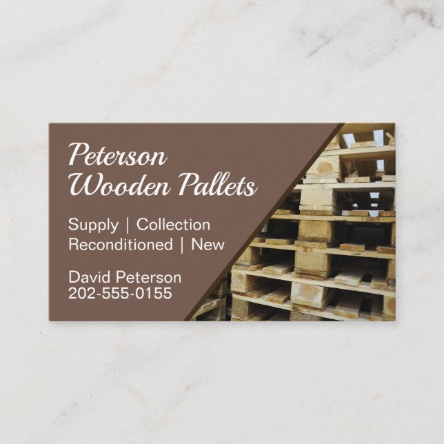 Tarjeta De Visita Pallet de madera (Anverso)