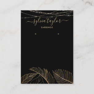 Tarjeta De Visita Palm Monstera Leaf Earring frame display add logo