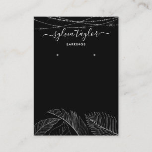 Tarjeta De Visita Palm Monstera Leaf Earring frame display add logo 