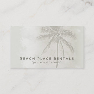 Tarjeta De Visita Palm Tree Beige tropical