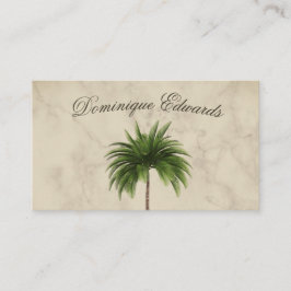 Tarjeta De Visita Palm Tree Tropical Profesional con estilo Marcado