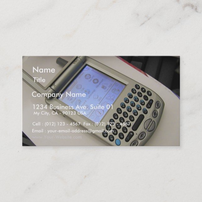 Tarjeta De Visita Palmas de los teléfonos móviles de los PDA de la (Anverso)