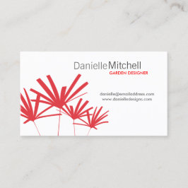 Tarjeta De Visita Palmas rojas de moda