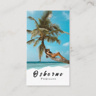 Tarjeta De Visita Palmera Maldivas Vacaciones Exotique Viajes