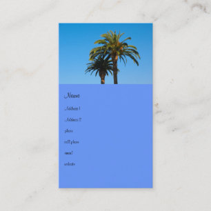 Tarjeta De Visita palmeras
