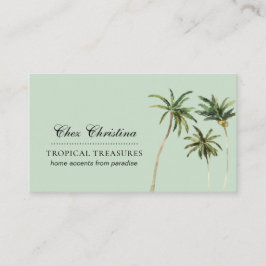 Tarjeta De Visita Palmeras acuáticas Tema tropical