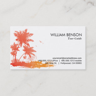 Tarjeta De Visita Palmeras (color)