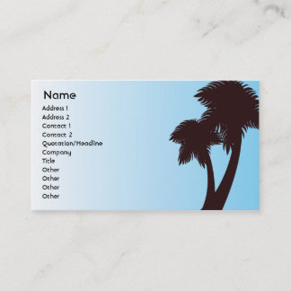 Tarjeta De Visita Palmeras - negocio