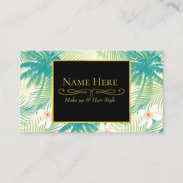 Tarjeta De Visita Palmeras tropicales de verano (Anverso)