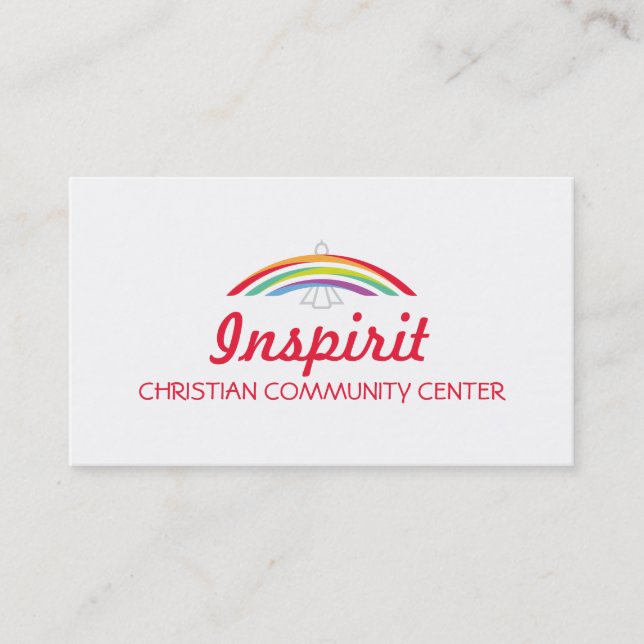 Tarjeta De Visita Palo alado de arcoiris (Anverso)