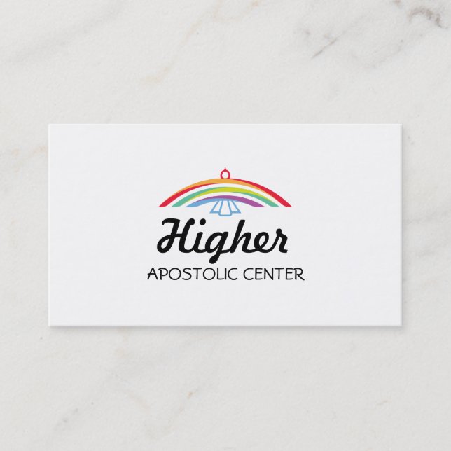 Tarjeta De Visita Palo alado de arcoiris (Anverso)