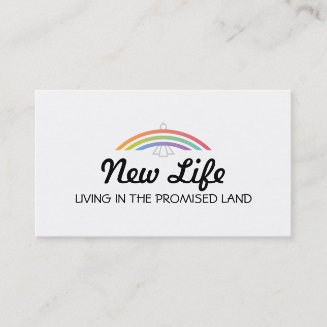 Tarjeta De Visita Palo alado de arcoiris (Anverso)