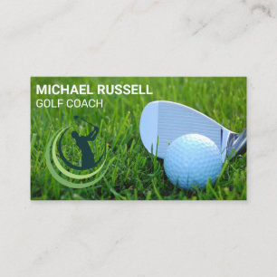 Tarjeta De Visita Palo de Golf y Pelota   Logotipo de Deportes