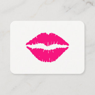 Tarjeta De Visita Palo de labio rosado caliente