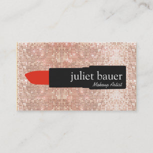 Tarjeta De Visita Palo de labios de artista de maquillaje moderno de