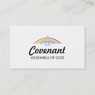 Tarjeta De Visita Paloma alada arco iris (suave / de color completo)