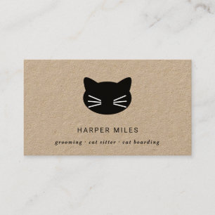 Tarjeta De Visita Palomitas de gatos con logo de gato ruso