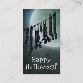 Tarjeta De Visita Palos divertidos de Halloween de la Luna Llena