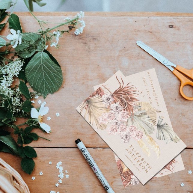 Tarjeta De Visita Pampas Florismo Grass Floral Selva Tropical (Subido por el creador)