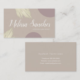 Tarjeta De Visita Pampas orgánicas modernas Formas de colores natura