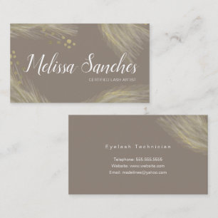 Tarjeta De Visita Pampas Orgánico Moderno Natural Oro