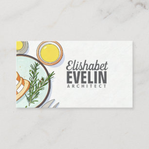 Tarjeta De Visita Pan artesanal de estilo cartoon 5r