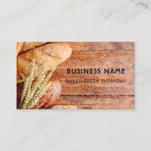 Tarjeta De Visita Pan De Acuarela Moderno/Panadería