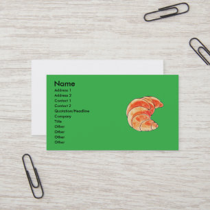 Tarjeta De Visita pan de croissant marrón