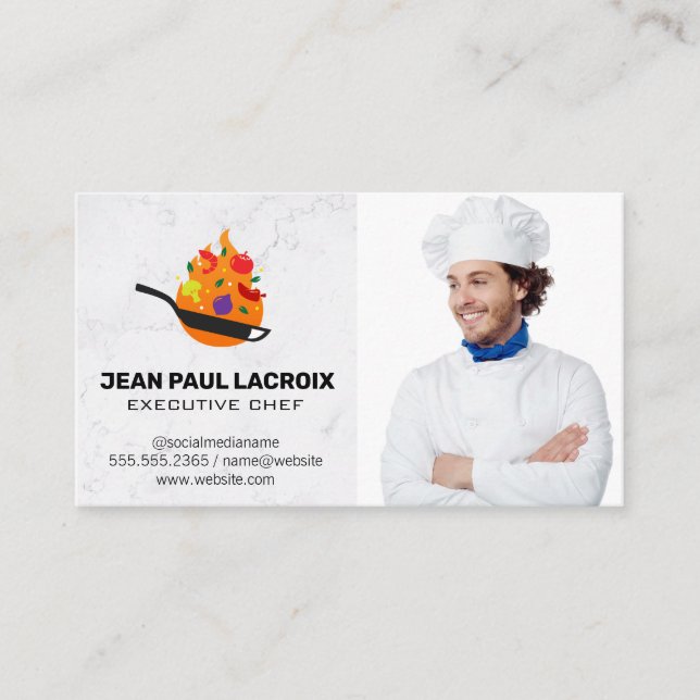 Tarjeta De Visita Pan Fliping Food | Chef (Anverso)