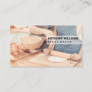Tarjeta De Visita Pan rodante   Hornear en la cocina