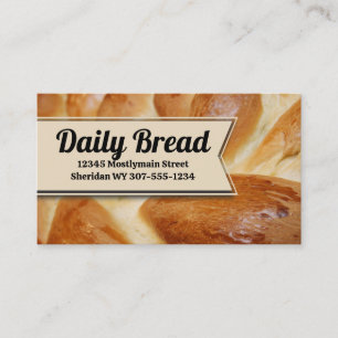 Tarjeta De Visita Pan trenzado casero de panadería