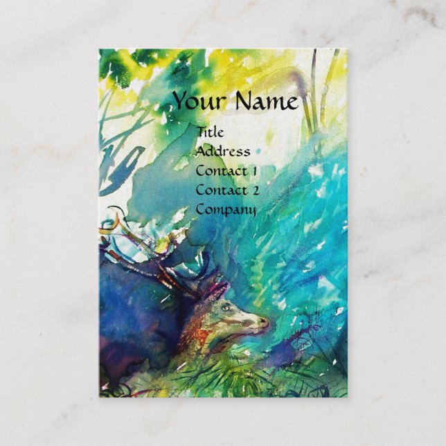 Tarjeta De Visita PAN Y DEER, papel de perlas blancas (Anverso)