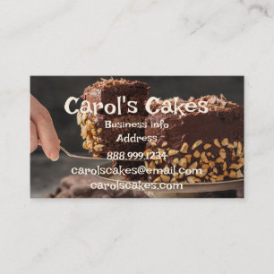 Tarjeta De Visita Panaderas de diseño de pasteles para personalizado