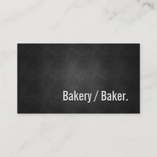 Tarjeta De Visita Panadería / Baker Guay Sencillez Metalizado negra (Anverso)